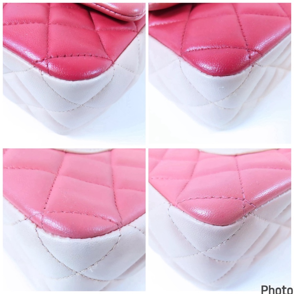 Auth Chanel Pink Quilted CC Valentine Hearts Flap Shoulder Bag - Picture 10 of 10